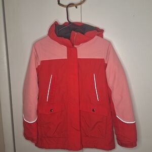 Lands’ End The Squall Girls Medium 10/12 Waterproof Insulated Jacket Rosey Color